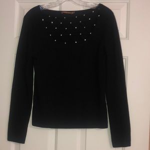 Belldini size medium Black sweater with rhinestones